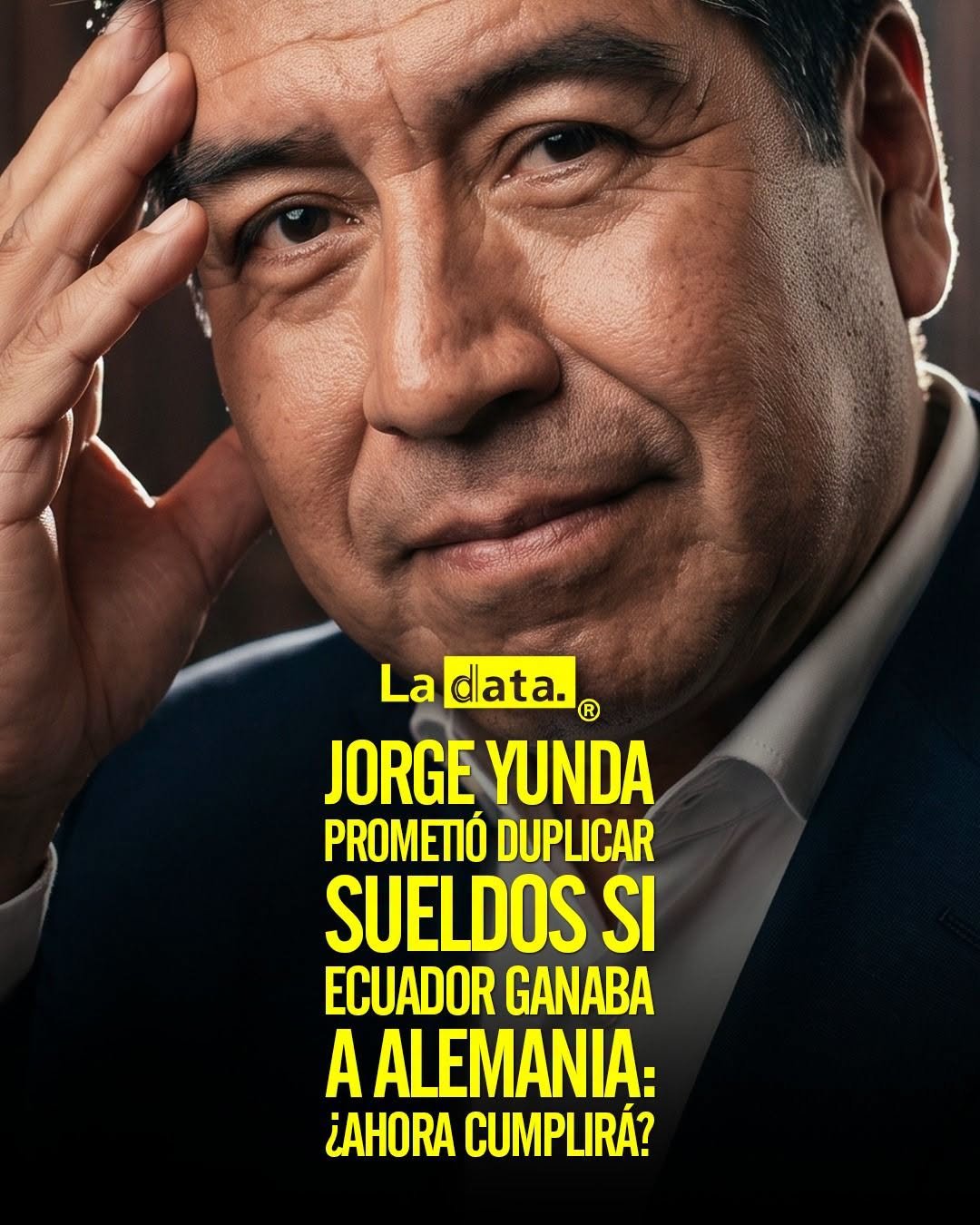 Jorge Yunda prometió duplicar sueldos si Ecuador ganaba a Alemania: ¿ahora cumplirá?