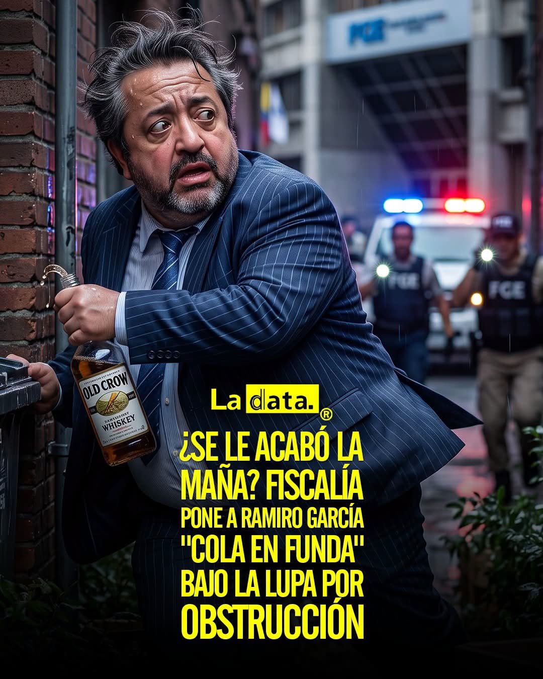 ​¿Se le acabó la maña? Fiscalía pone a Ramiro García "Cola en funda" bajo la lupa por obstrucción.
