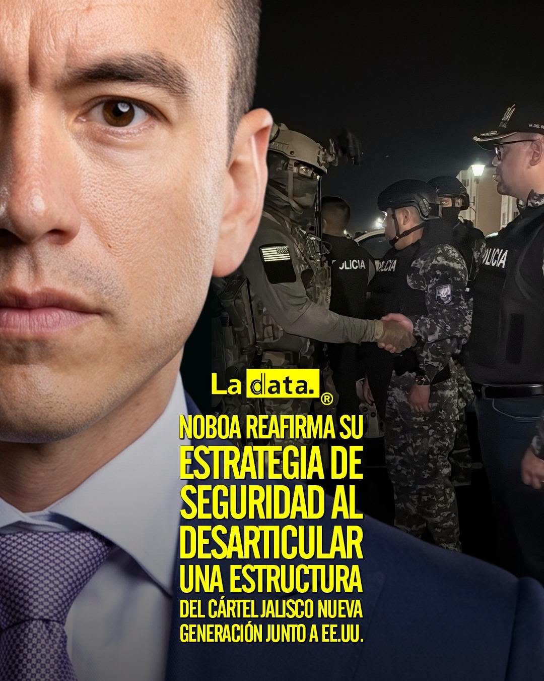 @ladataec 👈 ‎ ‎#ladata #TendenciaPolítica #DanielNoboa #Seguridad